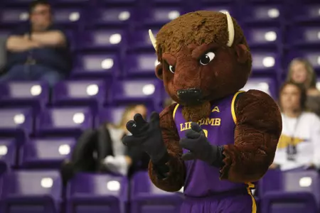 Lu Bison Mascot clapping