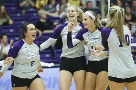 Volleyball group celebration shot