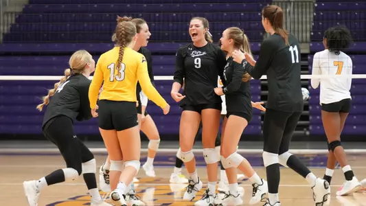 VB celebrates after beating Kennesaw State
