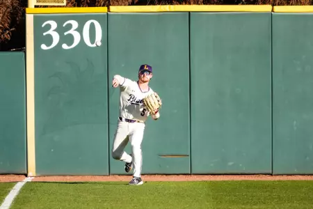 Jake Berg outfield throw