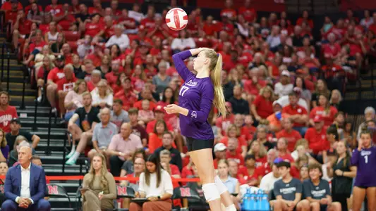 Jade serving at Nebraska