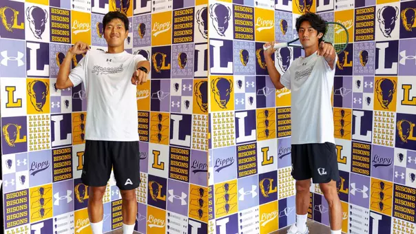 Juwan Bae (left) and Henrique Ushizima (right) posing for a photo during the team's media day.