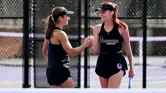 Martina Bovio and Kameliia Tytarenko after winning a doubles match