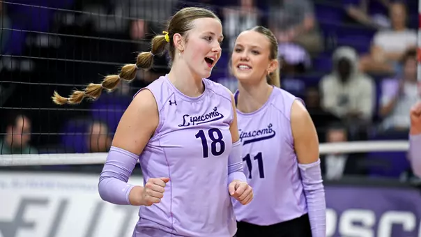 Ella Durham celebrating after a Bisons point