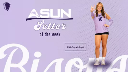 Kelsey Schenck wins her second straight ASUN Setter of the Week
