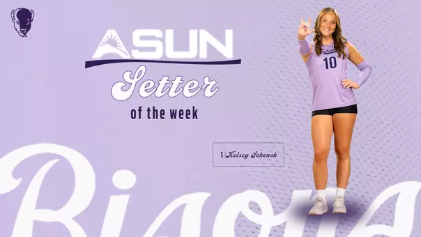 Kelsey Schenck wins her second straight ASUN Setter of the Week