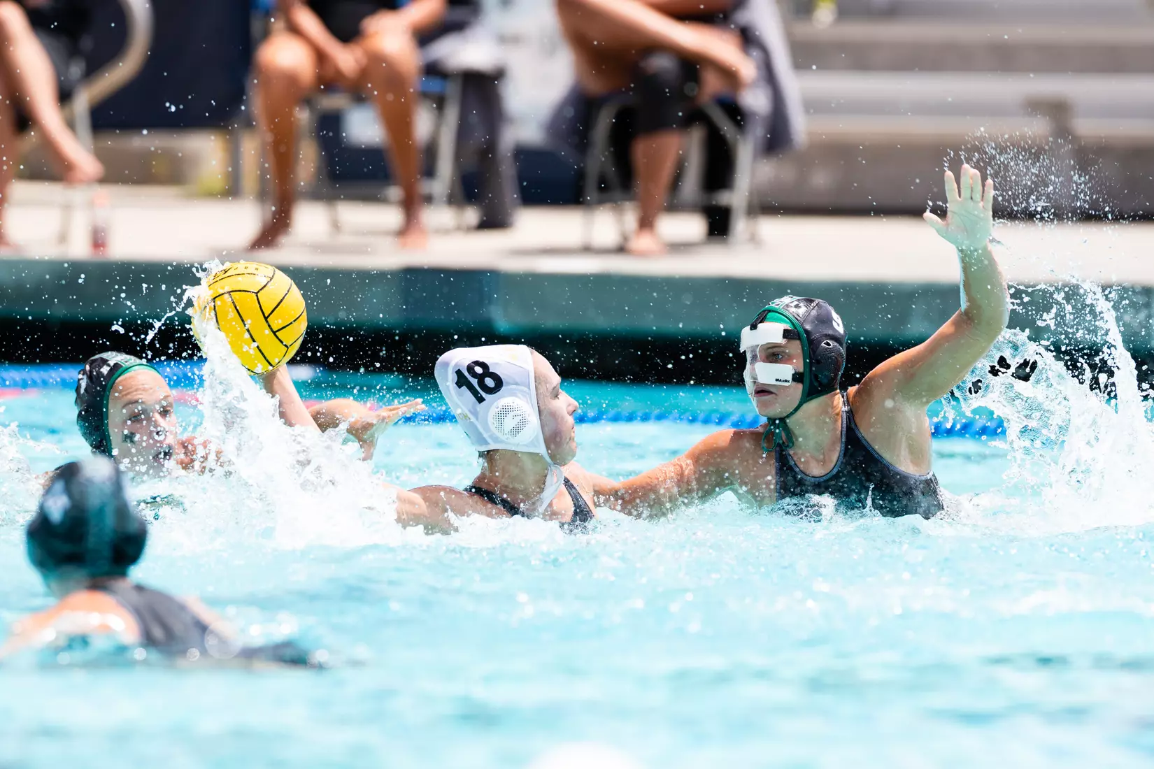 01 May 2021: Semifinal action of the Big West Womenâ??s Water Polo Championship held at UC San Diegoâ??s Canyonview Aquatics Center. (Credit: Derrick Tuskan/Big West)