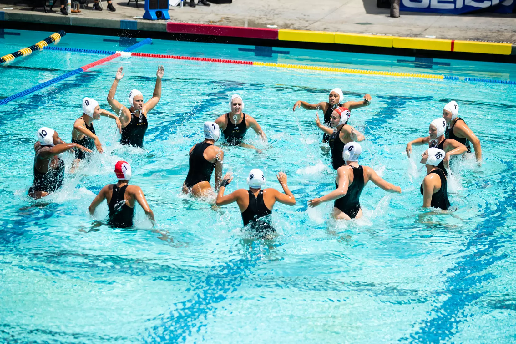 01 May 2021: Semifinal action of the Big West Womenâ??s Water Polo Championship held at UC San Diegoâ??s Canyonview Aquatics Center. (Credit: Derrick Tuskan/Big West)