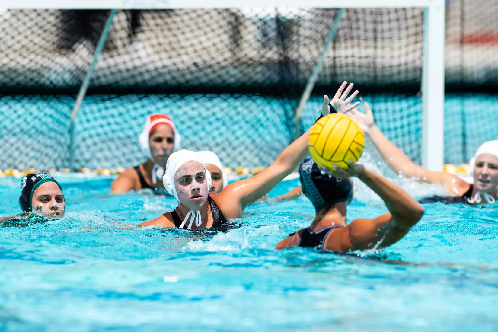 01 May 2021: Semifinal action of the Big West Womenâ??s Water Polo Championship held at UC San Diegoâ??s Canyonview Aquatics Center. (Credit: Derrick Tuskan/Big West)