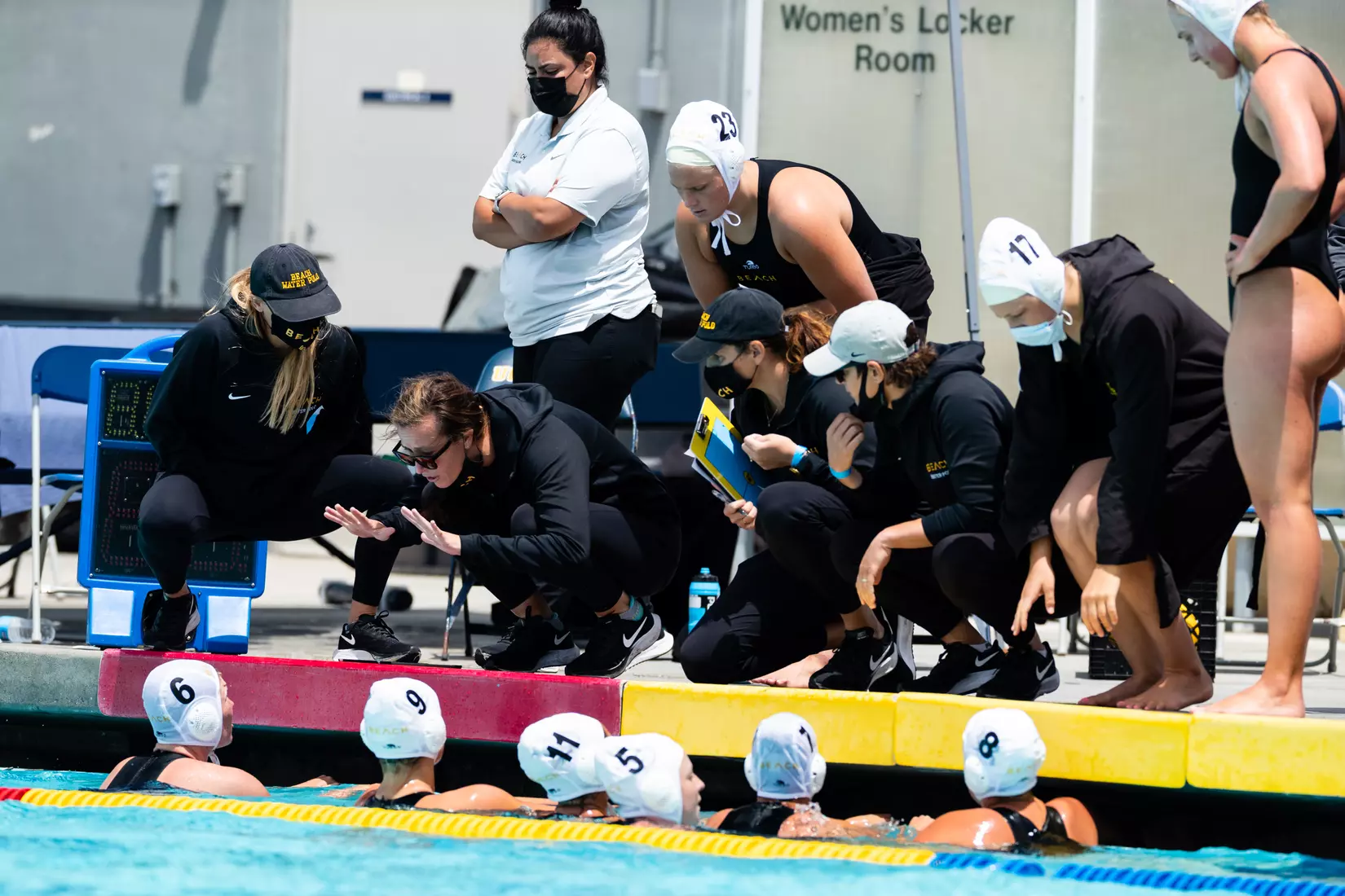 01 May 2021: Semifinal action of the Big West Womenâ??s Water Polo Championship held at UC San Diegoâ??s Canyonview Aquatics Center. (Credit: Derrick Tuskan/Big West)