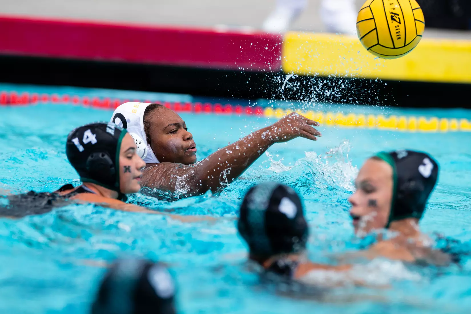 01 May 2021: Semifinal action of the Big West Womenâ??s Water Polo Championship held at UC San Diegoâ??s Canyonview Aquatics Center. (Credit: Derrick Tuskan/Big West)