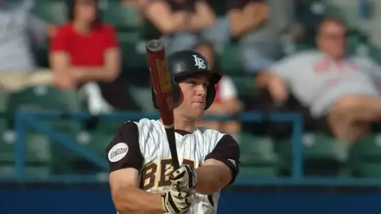 Shane Peterson has a 3.85 GPA and leads the Big West in on-base percentage.