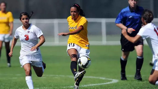 Junior Karina Camacho had two shots on goal in the 49ers' loss to No. 7 UCLA.