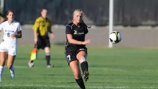 Senior Lindsay Bullock had a hat trick in the 49ers' 5-2 victory at Cal State Fullerton.