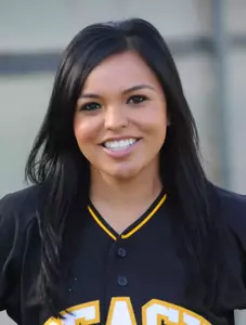 Liz Javier had the 49ers' lone hit in a loss to 13th-ranked Oklahoma on Sunday.