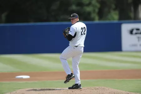 Branden Pinder tossed Long Beach State's first complete game shutout of the year Saturday.