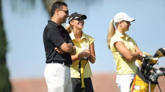 LBSU golfer Monica Villarreal (pictured right) won the L.A. City Women's Championship at the Rancho Park Golf Club in Los Angeles.