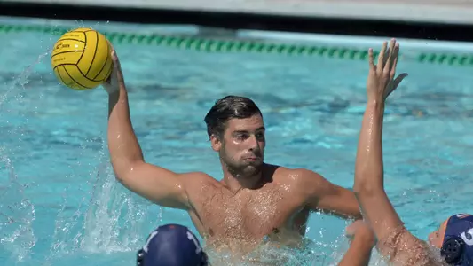 10/1/11 - Aleksandar Petrovic (4) of the Long Beach Men's Water Polo team. Photo by Steven Georges/Long Beach State