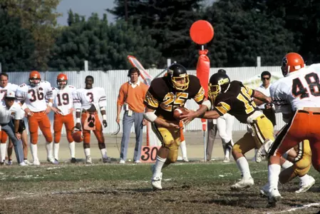 Mark Templeton finished his career as the NCAA leader in career receptions.