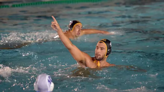 11/10/11 - Aleksandar Petrovic (4) of Long Beach State celebrates a goal against UCLA.