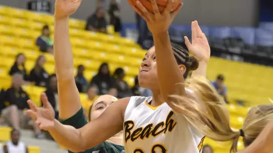 Senior Tipesa Moorer had 13 points and 11 rebounds in the 49ers' season-opening win over Utah Valley.