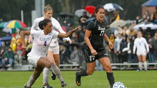 Ashley Roese breaks through the Torero back line in the NCAA Sweet 16. (Photo by Jeff Sipsey)