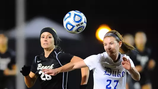 Nicole Sweetman - The No. 8 Long Beach State women's soccer team continued its historic season on Friday, when it took on top-seeded and third-ranked Duke in the quarterfinals of the NCAA Tournament at Koskinen Stadium in Durham, North Carolina. (Nov. 25, 2011)