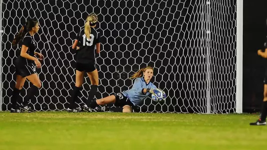 Kaitlyn Gustaves - The No. 8 Long Beach State women's soccer team continued its historic season on Friday, when it took on top-seeded and third-ranked Duke in the quarterfinals of the NCAA Tournament at Koskinen Stadium in Durham, North Carolina. (Nov. 25, 2011)