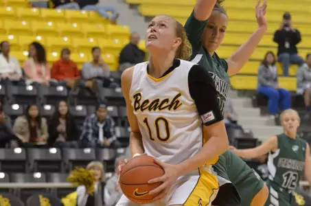 Ella Clark of the Long Beach State Women's Basketball team.
Photo by Steven Georges/LBSU