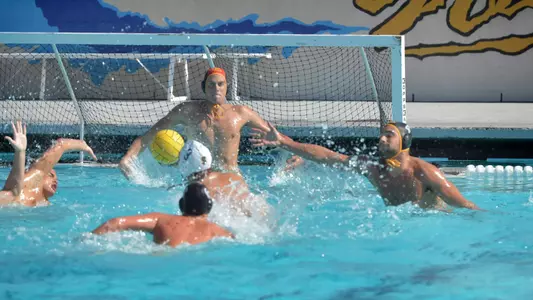 11/5/11 - Goalkeeper Matthew Kubeck (1) of the Long Beach State Men's Water Polo team.