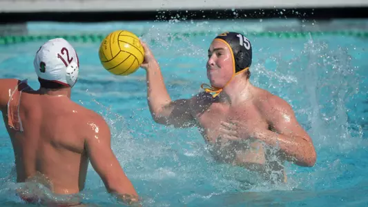 11/5/11 - Carter Taylor (15) of the Long Beach State Men's Water Polo team.