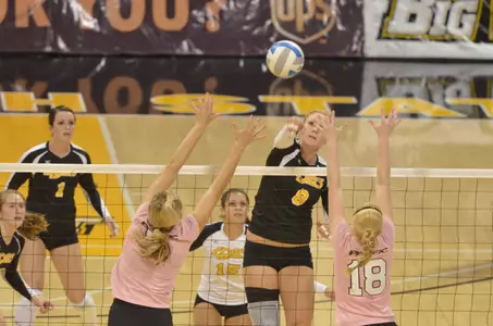 Haleigh Hampton set a Long Beach State NCAA record with five solo blocks.