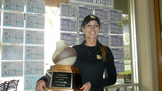 Senior Monica Villarreal captured the third annual Palm Springs City Amateur Championship this past weekend at the Indian Canyons Golf Resort.  (Photo by Marc Villarreal)