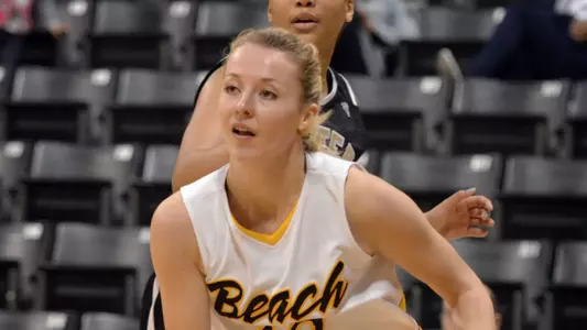 12/18/11 - Sigrid Skorpen (12) of the Long Beach State Women's Basketball.
Photo by Steven Georges/LBSU