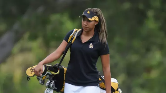 Senior Reina Rogers is currently in second-place after two-rounds of play at the Anteater Invitational.