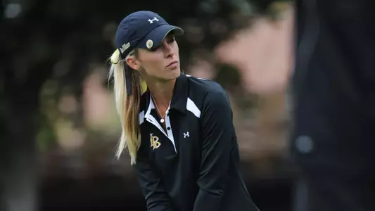 Junior Monica Villarreal moved up in the standings at the Anteater Invitational to tie for eighth-place.