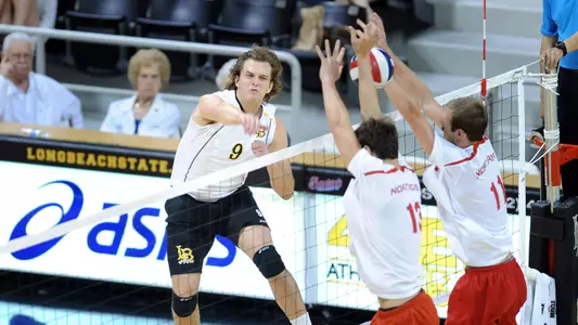 Senior Josh Riley had a match-high 12 kills in a 3-0 win over Cal State Northridge.