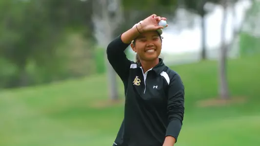 Freshman Rochelle Chan tied for seventh-place with a 73, improving by two strokes in the second round of the Big West Conference Championships.  (Photo by Steve Chen/Big West Conference)