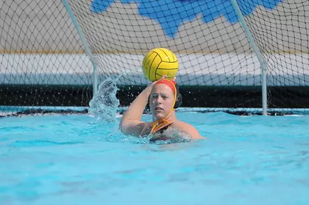 Senior Kristen Stragier has 222 saves this season for the 49ers.