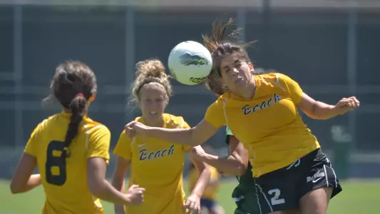 Senior midfielder Sidney Garza (2). (Photo by Steven Georges/Long Beach State)