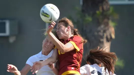 Freshman midfielder Taylor Nelson and senior midfielder Marysol Rosas. (Photos by Steven Georges/LBSU)