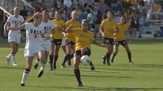 Junior Nadia Link scored her ninth and 10th goals of the season to lift the 49ers to a 4-1 victory over UNLV. (Photo by Steven Georges)