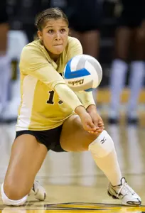Senior Lauren Minkel had 17 digs in her hometown on Friday night.