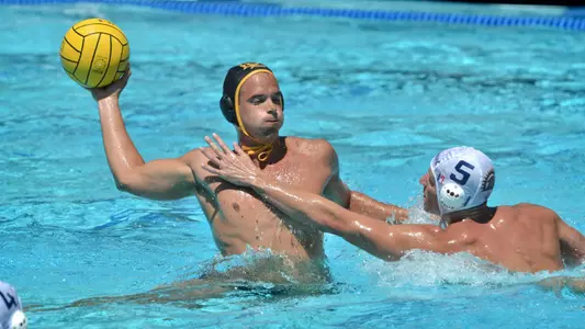 9/3//11 - Barry Snyder (7) of the Long Beach State Men's Water Polo team takes a shot against Fresno during the UC Irvine Invitational at UCI.
Photo by Steven Georges/Long Beach State