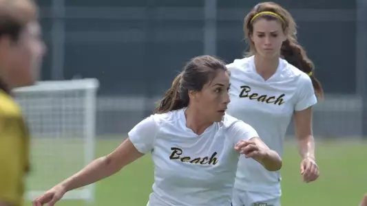 9/4/11 - Sidney Garza (2) of Long Beach State Women's Soccer in a match against Hawaii at Long Beach. Photo by Steven Georges/Long Beach State