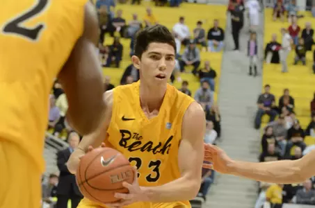Sean Starkey - Long Beach State vs. UC Davis.  Jan. 12, 2012 (Photo by Steven Georges/LBSU)