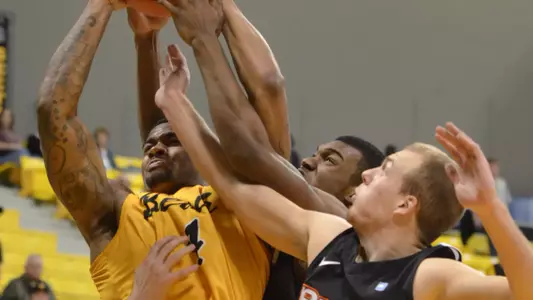 Eugene Phelps - Long Beach State vs. Pacific.  Jan. 14, 2012  (Photo by Steven Georges/LBSU)