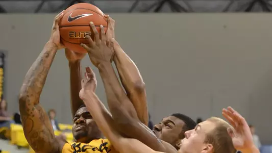 Eugene Phelps - Long Beach State vs. Pacific.  Jan. 14, 2012  (Photo by Steven Georges/LBSU)