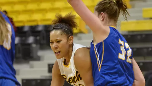 Senior Tipesa Moorer had 14 points and four rebounds in LBSU's 46-34 win over UC Santa Barbara.