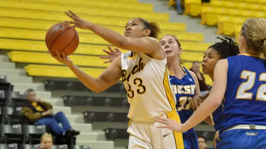 1/19/12 - Tipesa Moorer (33) of the Long Beach State Women's Basketball team.
Photo by Steven Georges/LBSU